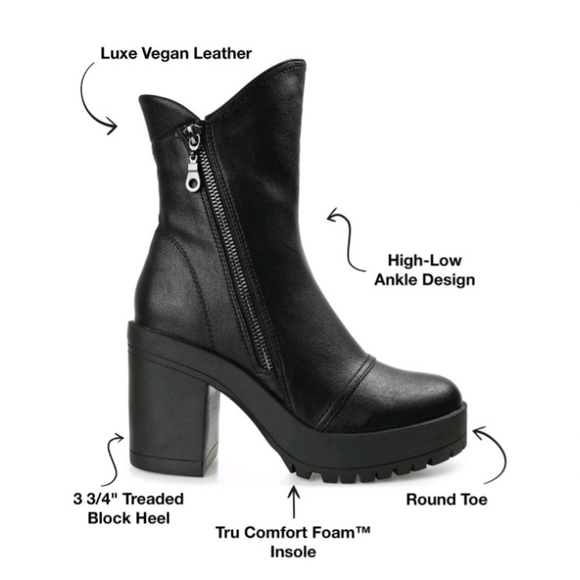 Journee Collection, platform boots. - Picture 2 of 7
